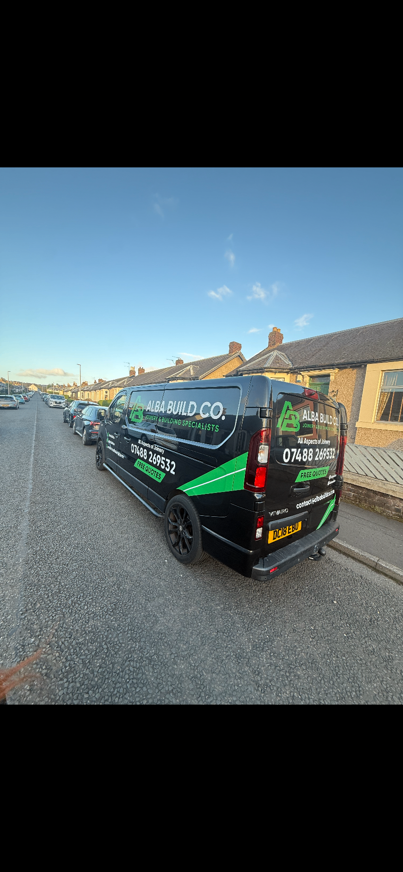 Alba Build Co. branded work van